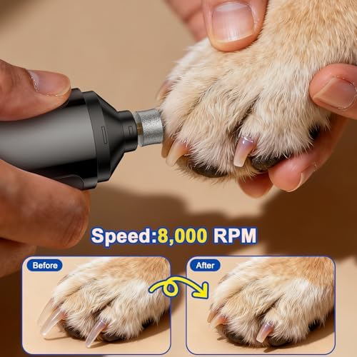 Dog Nail Grinder, Quiet and Low-Vibration Dog Nail Trimmers - Image 5