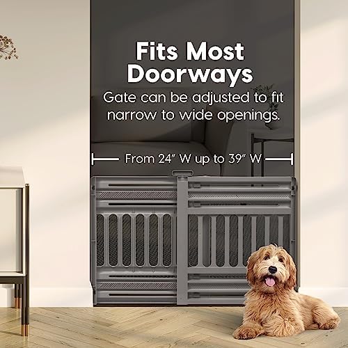 IRIS USA Pet Gate, Adjustable Width - Image 3