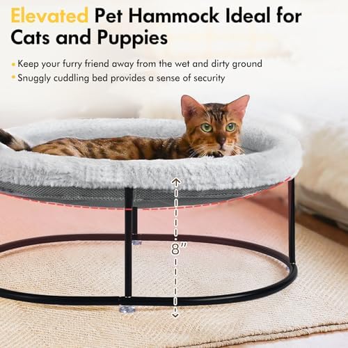 Zoratoo Elevated Cat Hammock, Fluffy Cuddle Cat Bed - Image 5