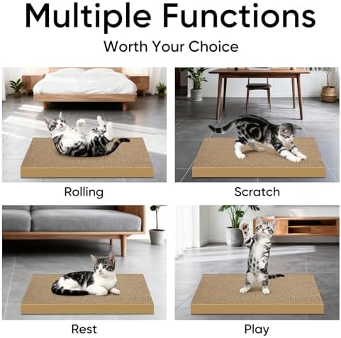 Cat Scratcher 8-Pack Refills, Large Cardboard Pads - Image 5
