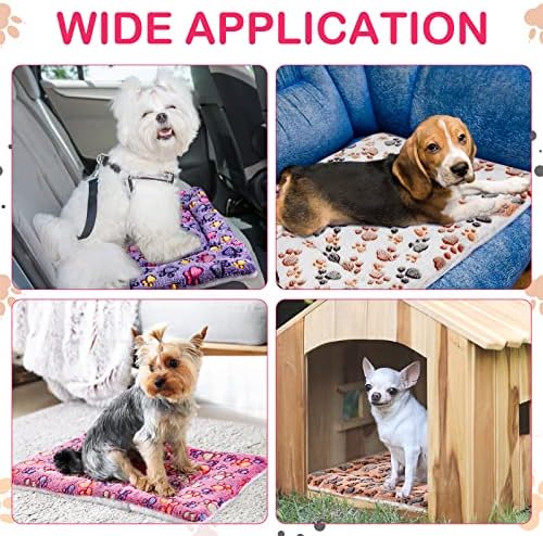 Tuanse 4 Pack Soft Pet Bed Mat Small Dog Crate Fleece - Image 4