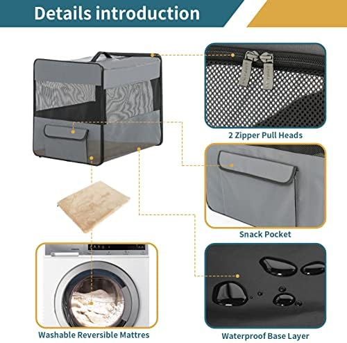 PETSFIT Portable Dog Crate, Travel Dog Crate - Image 4