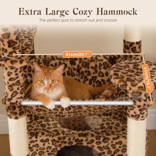 PAWZ Road 72" Leopard Tall Cat Tree - Image 3