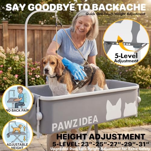 PAWZIDEA 2-in-1 Dog Bathtub & Grooming Table 43" - Image 5