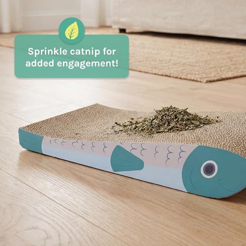 Kitty City 2‑Pack Fish Corrugate Cat Scratcher Pads - Image 4