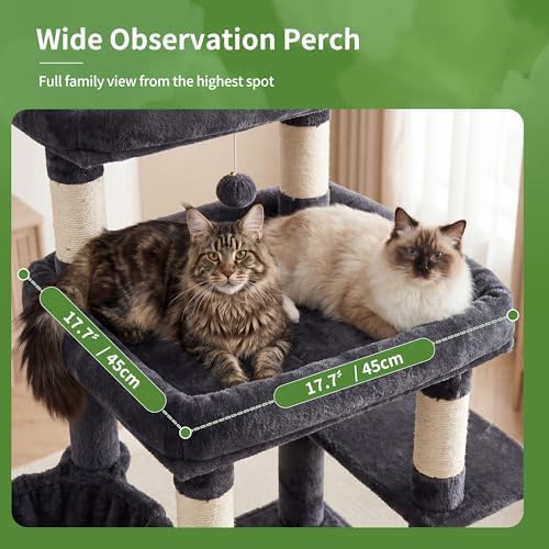 Heybly Floor to Ceiling Cat Tree, 104.7"-116.5" Height-Adjustable HCT92G - Image 2