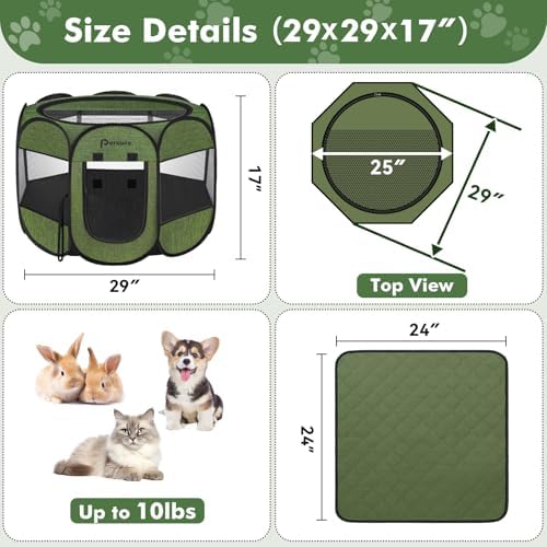 Persure Dog Cat Pet Playpen Puppy Crate Cage - Image 6