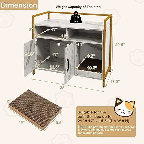 Giantex Cat Litter Box Enclosure - Image 3