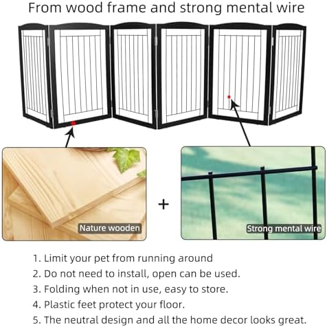 ZJSF Freestanding Foldable Dog Gate - Image 6