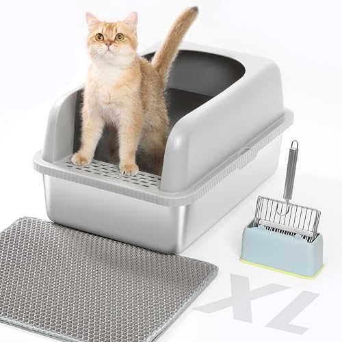 Stainless Steel XL Cat Litter Box by Unknown