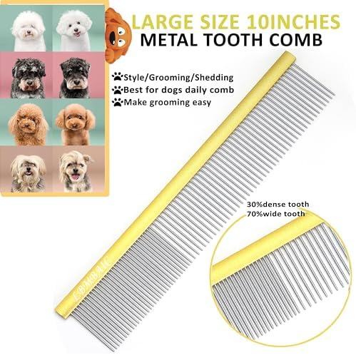 10inches Large Dog Combs for Grooming Shedding Tangles Mats. - Image 3