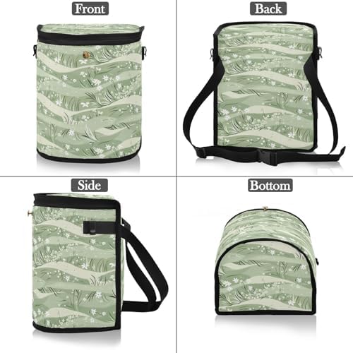Car Trash Can Sage Florals Green Car Garbage Bag - Image 6