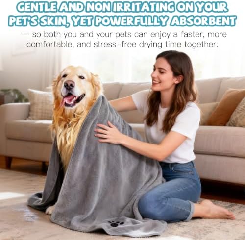 Puomue 2 Pack Microfiber Dog Towels - Image 5