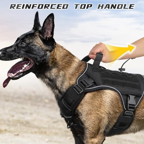 WINGOIN Black Tactical Dog Harness - Image 4