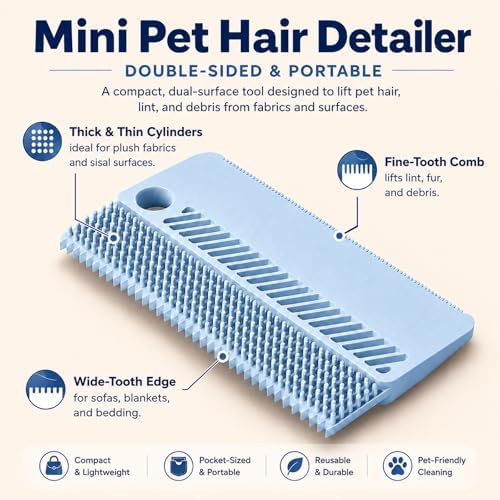 2 Pack Reusable Pet Hair Remover and Fabric Lint Scraper Set - Image 7