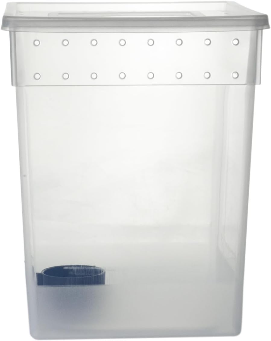 OMEM Portable Reptile Terrarium Habitat for Mini Pet Houses Breathable Holes Stackable Container (Extra H)