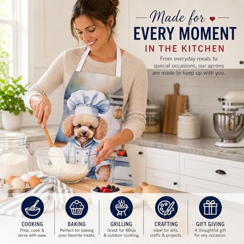 Caroline's Treasures Poodle The Chef Apron Cooking Kitchen Server Baking Crafts - Image 6