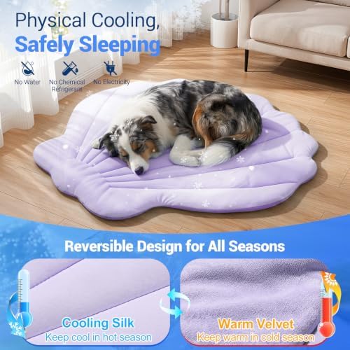 Q-Max>0.5 Dog Cooling Mat 40''×40'', Shell Purple - Image 3