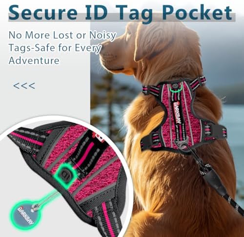 BARKBAY No Pull Dog Harness for Large Dogs, ID Tag Holder Dog Vest - Image 2