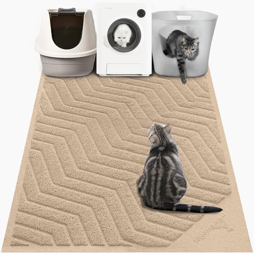 WePet Cat Litter Box Mat, Kitty Premium PVC Pad, Durable Trapping Rug, by WePet