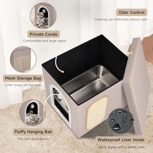 Shikha Hidden Cat Litter Box Enclosure - Image 3