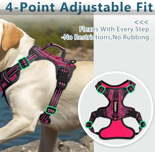 BARKBAY No Pull Dog Harness for Large Dogs, ID Tag Holder Dog Vest - Image 6