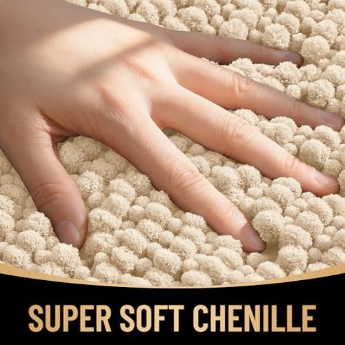 OLANLY Thick Chenille Bathroom Rugs 30x20, Soft Absorbent Bath Mat - Image 2