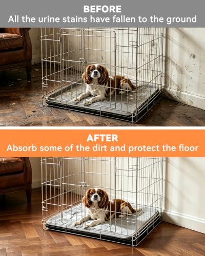 Washable Dog Crate Pad Small Puppies, Plush Back & Cooling Front Indoor - Image 3