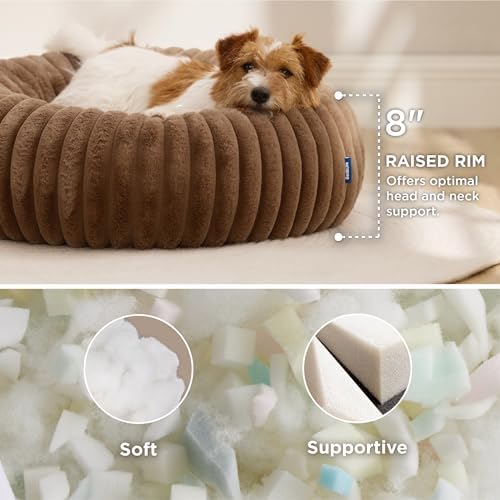 Bedsure ComfyFleece® Donut Small Dog Bed - Image 2
