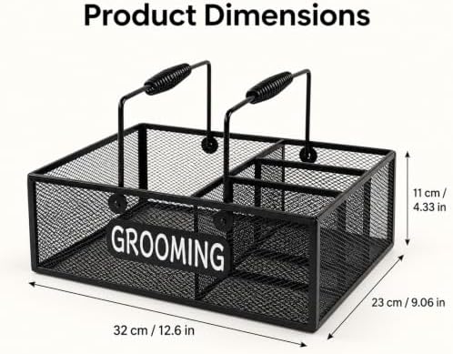 Pethiy Pet Grooming Organizer, 6-Compartment Dog Grooming Caddy - Image 5