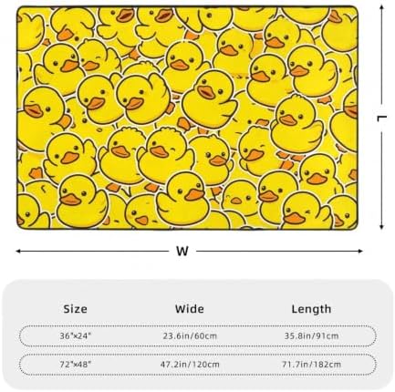 Cute Rubber Ducks Area Rug Non-Slip Soft Microfiber Washable Inside Floor Mats - Image 3