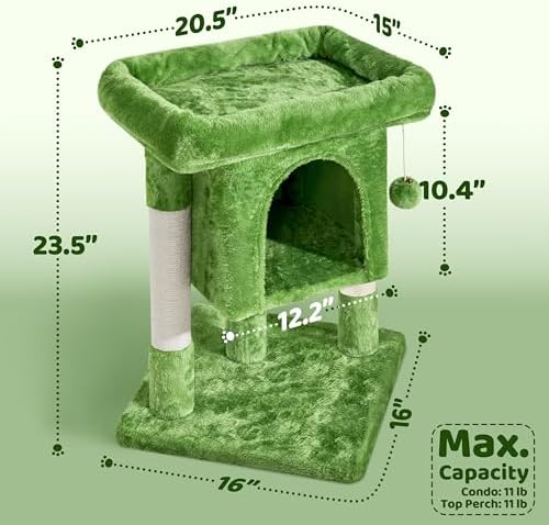 Yaheetech 23.5in Small Low-Profile Cat Tree Condo - Image 3
