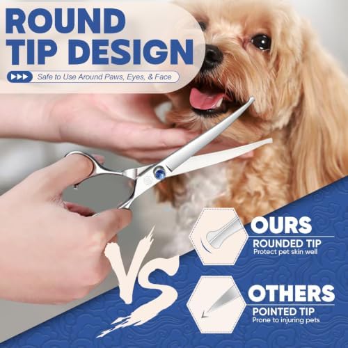Moontay Professional 7.0" Dog Curved Grooming Scissors - Image 2