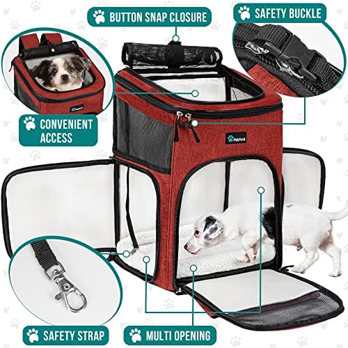 PetAmi Dog Backpack Carrier, Airline Approved 4-Way Entry Cat Bag - Image 3