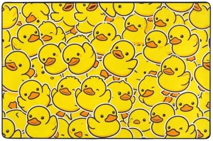 Cute Rubber Ducks Area Rug Non-Slip Soft Microfiber Washable Inside Floor Mats by Unknown