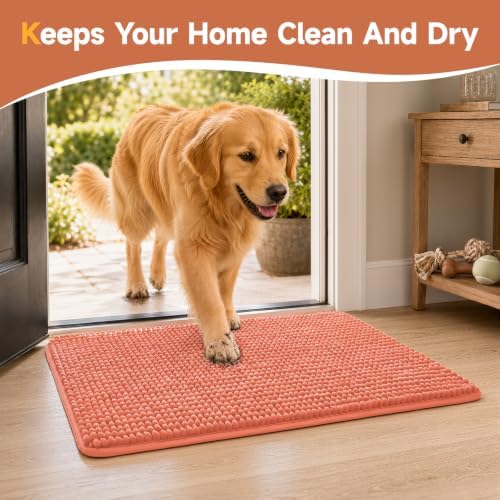 Ophanie Orange Door Mat 28x18, Muddy Mats - Image 4