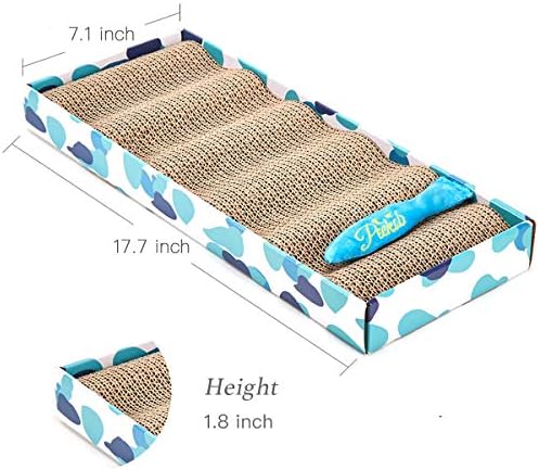 PEEKAB Cat Scratcher Cardboard Reversible Cat Scratch pad Kitty Corrugated - Image 5