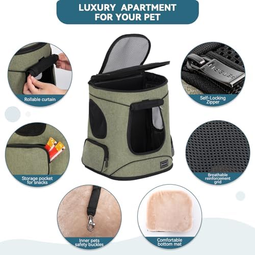 Petsfit Dog and Cat Backpack Carrier, Padded Waist Support - Image 4