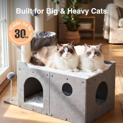 Veehoo 31.9" Small Cat Tree Condo - Image 2