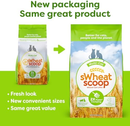 sWheat Scoop Natural Wheat Multi-Cat Litter, Superior Clumping - Image 3