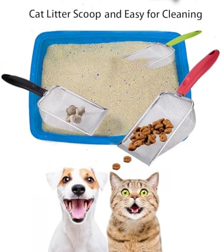 3PCS Cat Litter Scoop, Reptile Stainless Steel Fine Mesh, Litter Cleaner Corner - Image 3