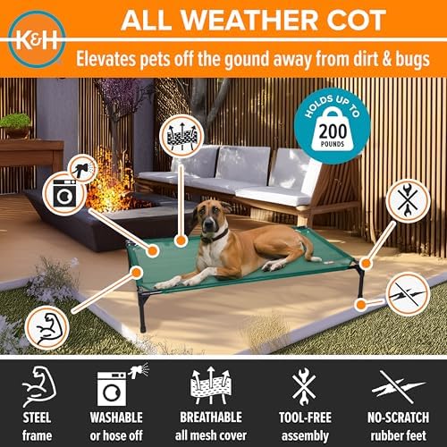 K&H Outdoor Elevated Dog Bed for Medium & Large Pets - Image 2