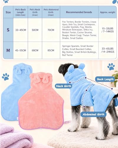 Dog Bathrobe Absorbent Microfiber Pet Drying Robe - Image 2