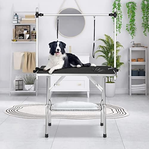 46 Inch Professional Adjustable Pet Grooming Table Heavy Duty by JETEAGO