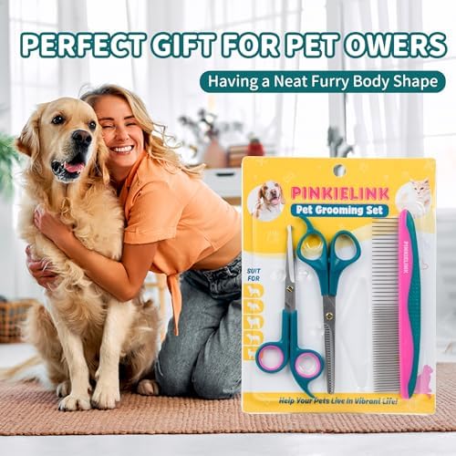 Professional Pet Grooming Kit, Stainless Steel Dog & Cat Grooming Shears - Image 7