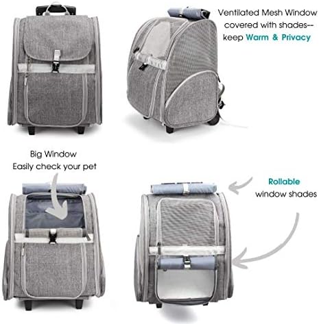 Lollimeow Pet Rolling Carrier, Dog Backpack - Image 4