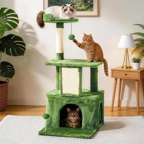 32.8inch Small Cat Tree Tower Condo - Image 7