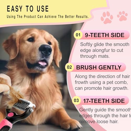 Pet Grooming Rake for Dogs & Cats - Image 2