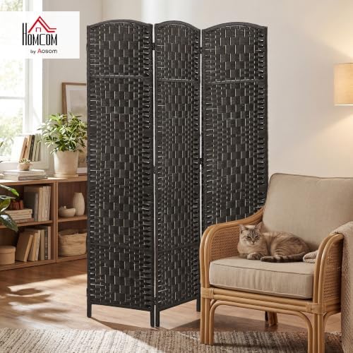 HOMCOM Room Divider 3-Panel, 6FT-Tall Folding Privacy Screen - Image 2