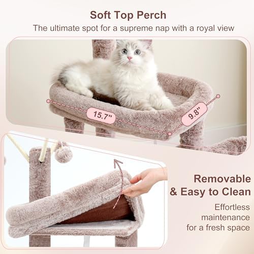 Heybly Cat Tree, 45.3" Cat Tower - Image 4